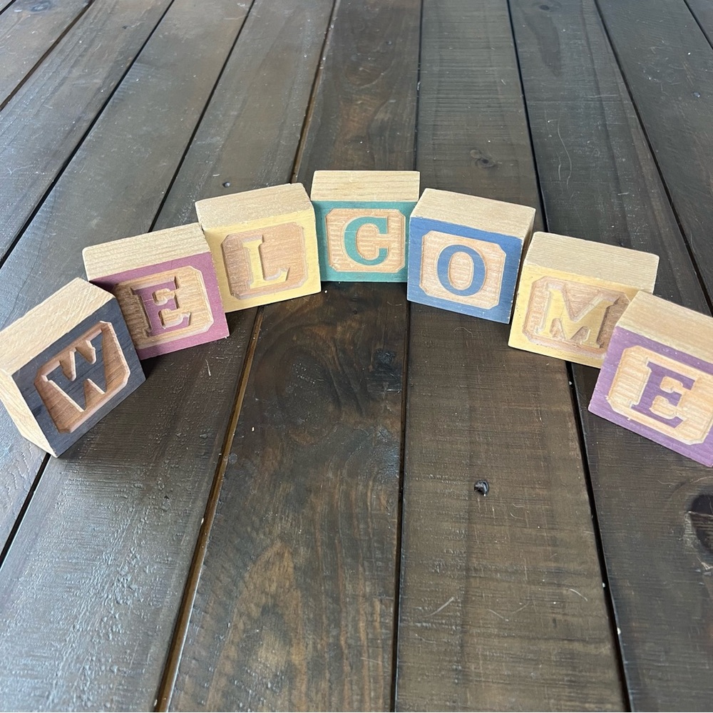 Vermont Country Blocks Wooden Welcome Sign Rustic Farmhouse Decor Wood Set